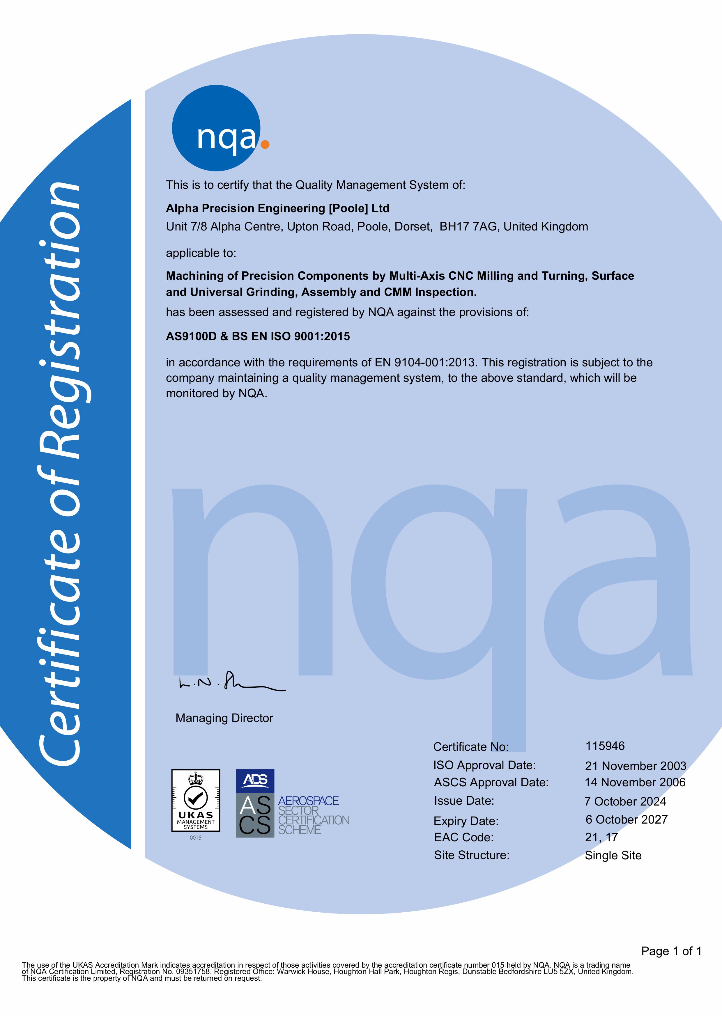 Certificate of Registration
